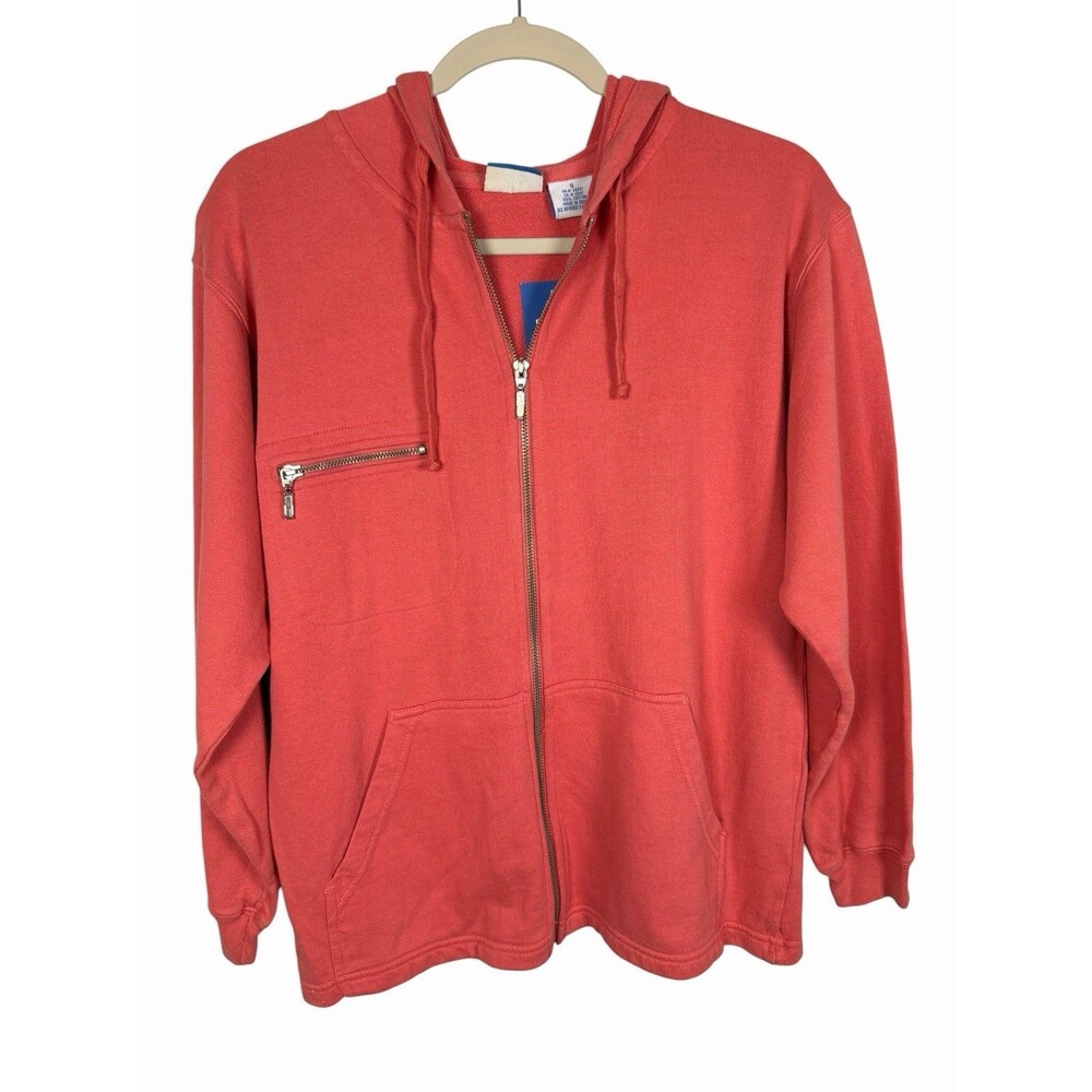 Naturals Reflection Jacket Coral Cotton French Terry Size Small NWT
